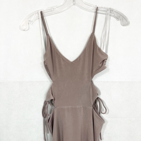 Revolve Superdown Purple Gray Bodycon Side Cut Tie Mini Club Party Dress - XS - Picture 2 of 9